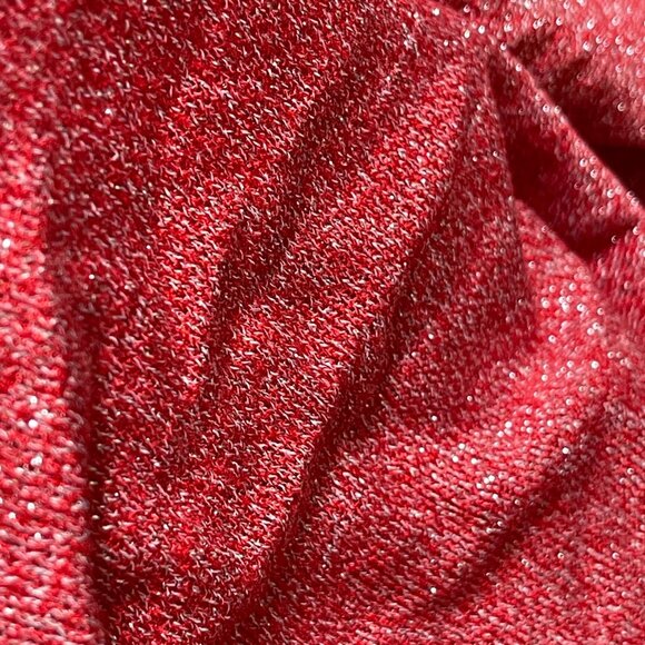 Ruby Rd Woman Sparkle Red Cardigan Sweater Size 2X Open Front Longline - Picture 4 of 7